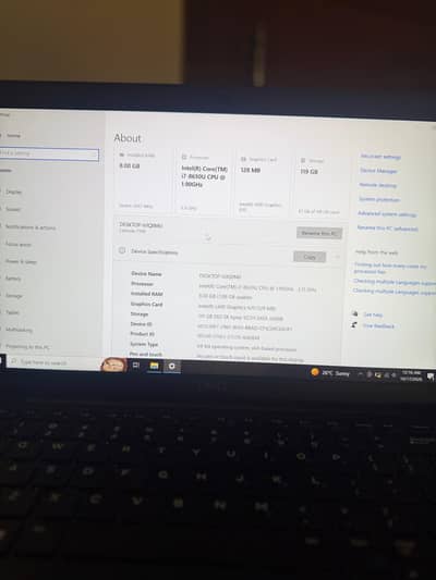 dell latitude 7390 core i7 - 8th Gen 8/128 with good battery health