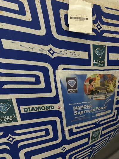 Iron double bed and diamond mattress
