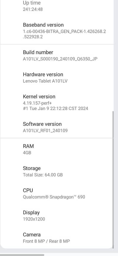 lenovo tab 6,