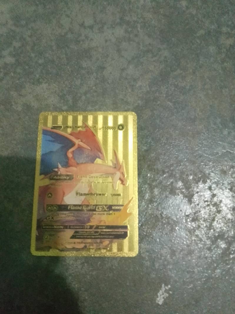 Charizard Gold Metal Pokemon Card-imported - Toys - 1120766605