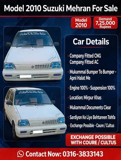 Suzuki Mehran VXR 2010