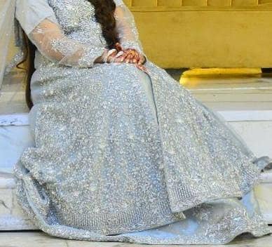 Luxury silver grey Maxi -Elegant