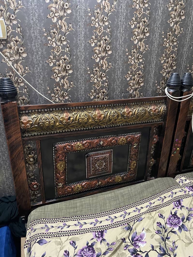 2 single iron beds 3