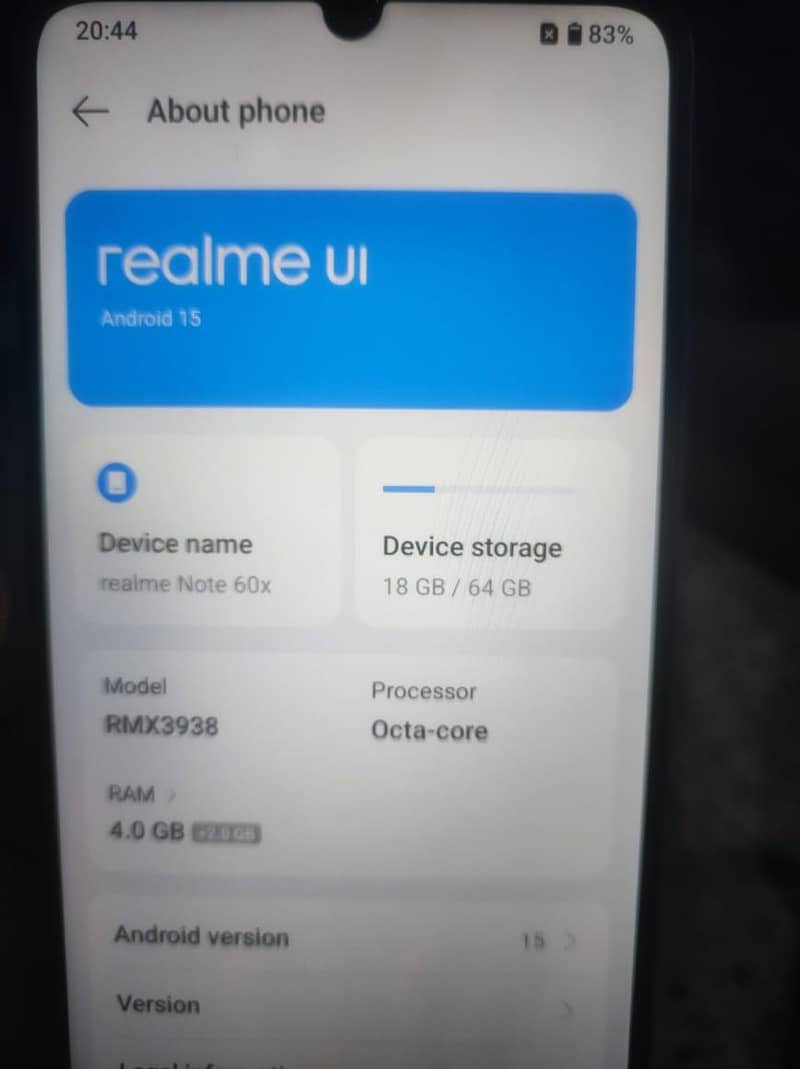 Realme Note 60x 0