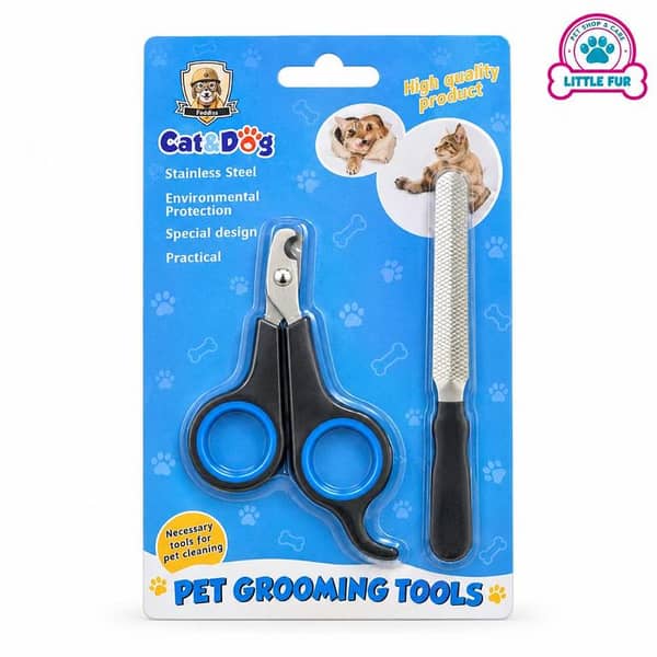Feddiss Pet Nail Clipper & Nail File Set for Cats and Dogs – 2-Piece Grooming Kit