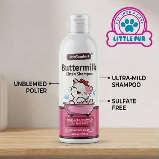 PawComfort Buttermilk Kitten Shampoo – Ultra-Mild Sulfate-Free Cat Shampoo for Kittens