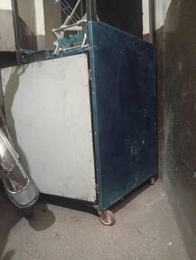 Fryer and Potato Fries Cutter Machine Setup with Counter Stand