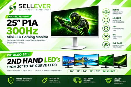  Gaming Monitors & 2nd Hand LED Monitors | SELLEVER