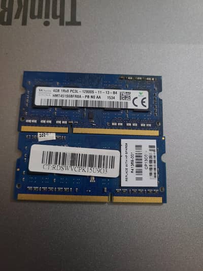 2x 4gb ddr3 1600mt/s