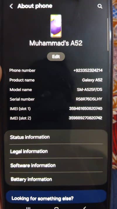 Samsung Mobile A52