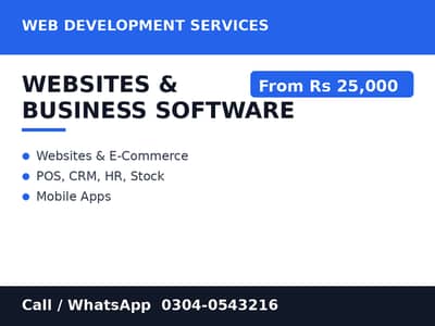 Website Development | E-Commerce | POS CRM HR Inventory Software