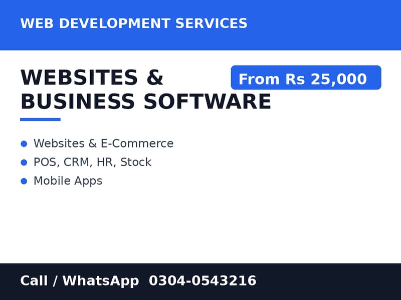 Website Development | E-Commerce | POS CRM HR Inventory Software 0