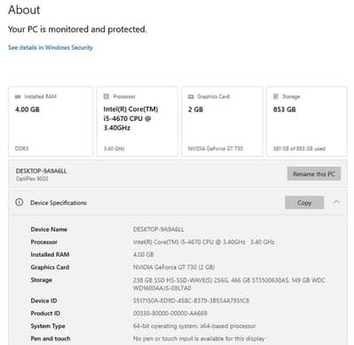 Dell OptiPlex 9020 Core i5 4th Generation Budget Gaming PC