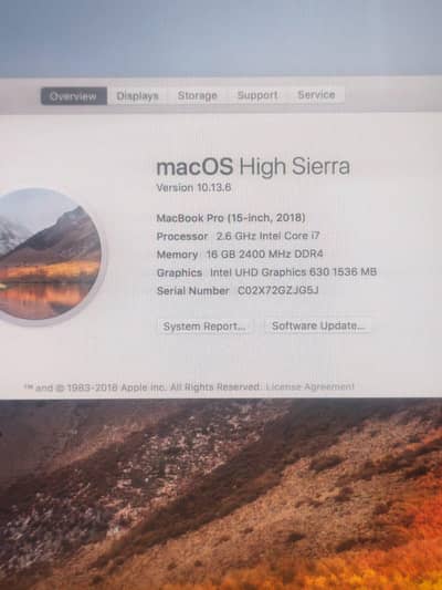 Macbook 2018 pro