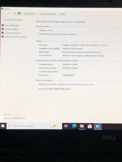 Dell Laptop For Sale - Core i5 5th Gen