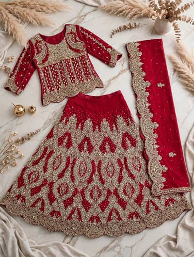 Heavy Embroidered Barat Lehngaa