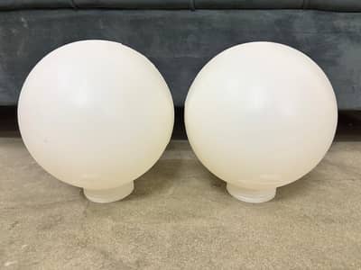 White Globe Lamp Covers | Outdoor Garden Light Shades