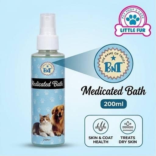 BNT Medicated Bath Spray 200ml for Dogs & Cats – Pet Skin & Coat Care, Dry Skin Care Formula