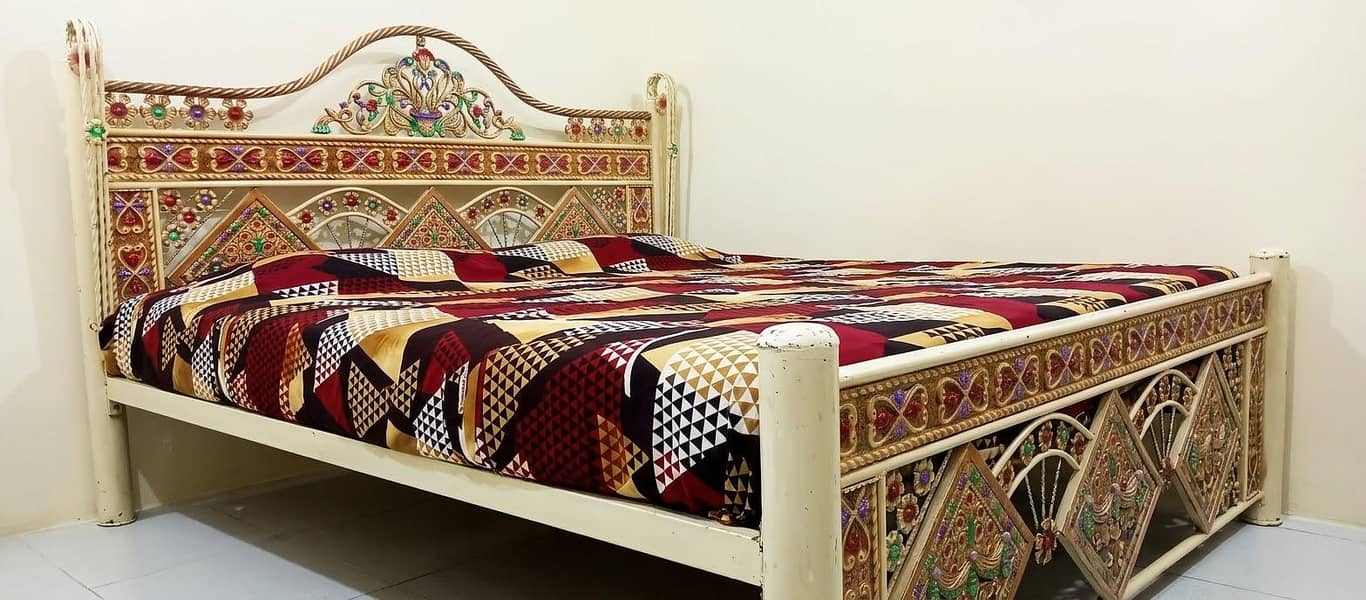 bed + 2 dror suder iron bed 0