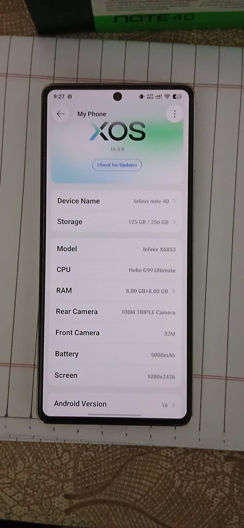 Infinix Note 40 6