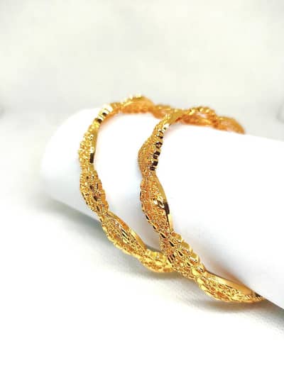 Golden Kara Bangle 2 piece  with free delivery