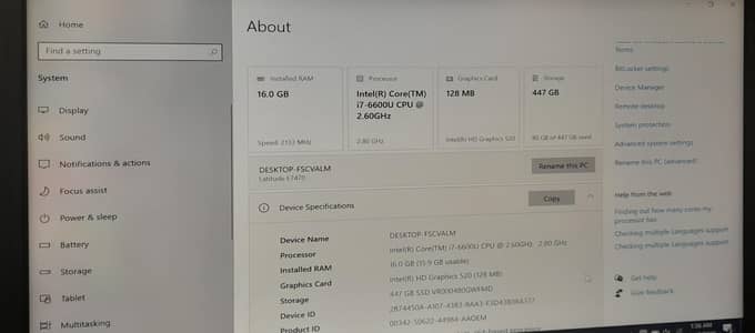 Dell Latitude E7470 Core i7 6th Gen | 16GB RAM | 512GB SSD