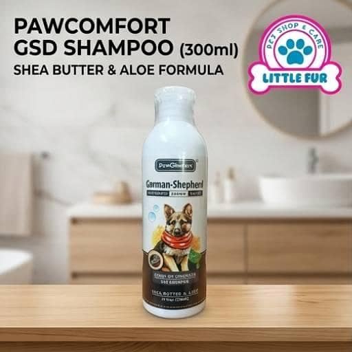 PawComfort German Shepherd Dog Shampoo 300ml – Shea Butter & Aloe Formula, Pet Grooming Shampoo