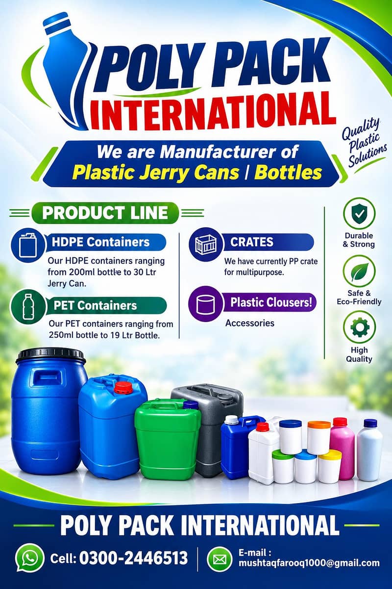 Plastic Jerry Cans & Bottle 0