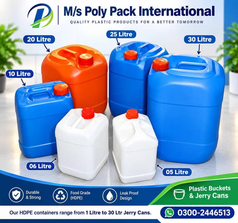 Plastic Jerry Cans & Bottle 1