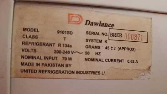Dawlance 9101sd in Good Condition