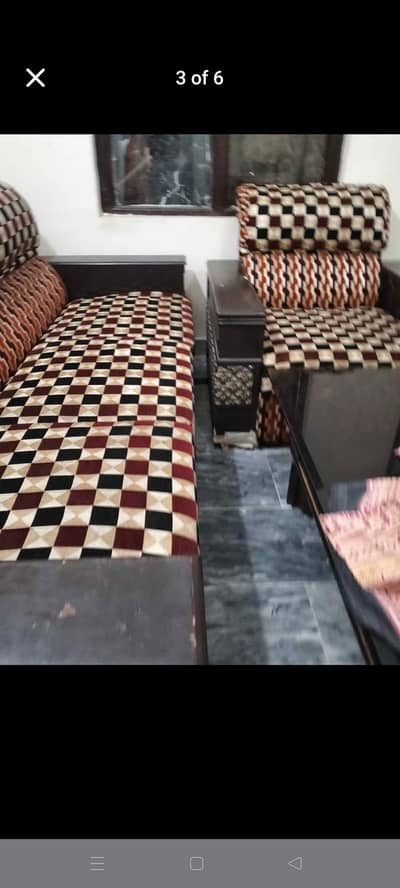 5 seater sofa set fill up with diamond foam