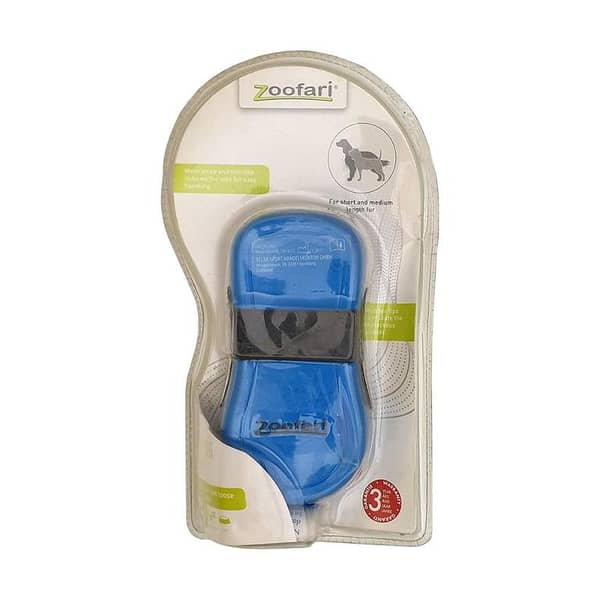 Zoofari Pet Grooming Brush for Cats & Dogs – Blue Rubber Brush with Adjustable Hand Strap