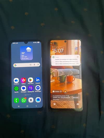 Samsung Mobile A24 and Redmi note 12.