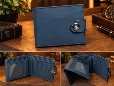 Classic Blue Men’s leather Wallet