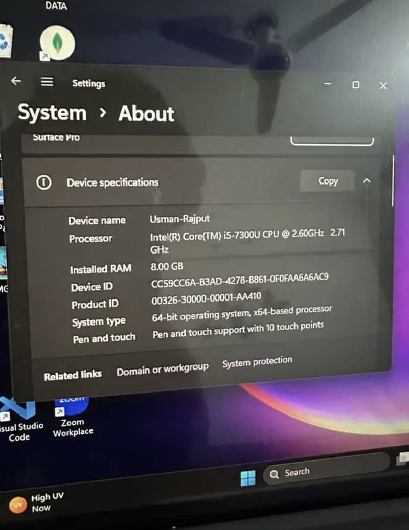 Surface Pro i5 7th Gen 2