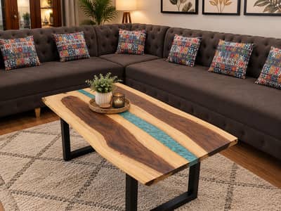 center table pure shesham wood Epoxy table