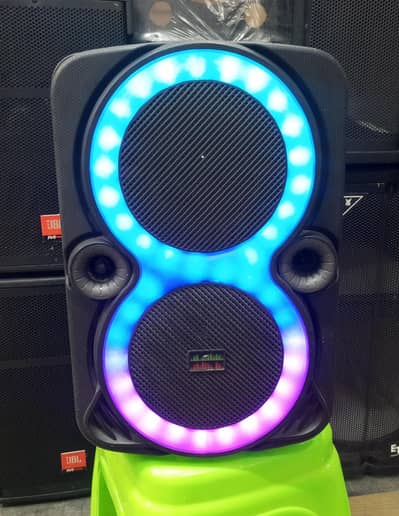 LED Bluetooth Speaker Model 2801 – Battery Backup & Mic Support