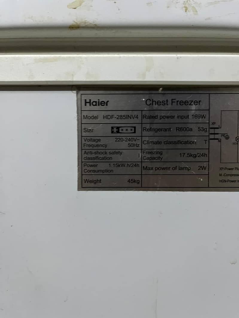 Haier deep freezer 5