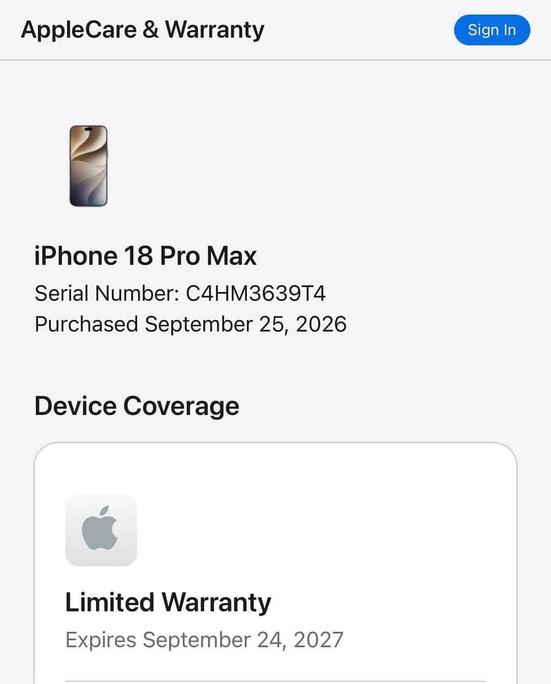 iPhone 18 Pro Max Glacier 0