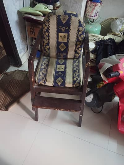 Convertible Wooden Kids High Chair & Study Table Set