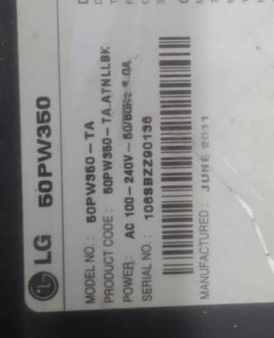 LG LED TV PLASMA FOR PARTS