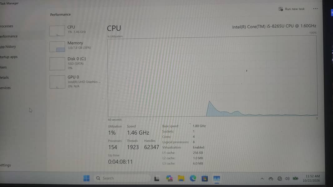 Intel i5 8gen 6
