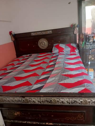 bed and dressing