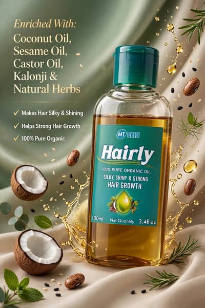 Hairly Silky Shiny & Strong Hair Growth Oil