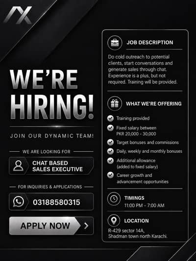 looking for a sales executive.