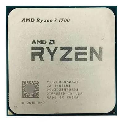 AMD Ryzen 7 1700 8core 16 threds prosessor only
