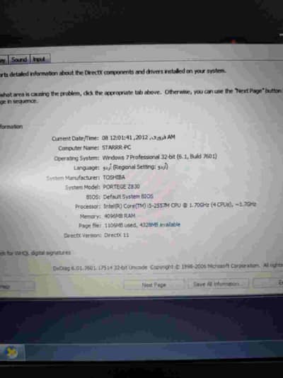Toshiba portage z830 laptop