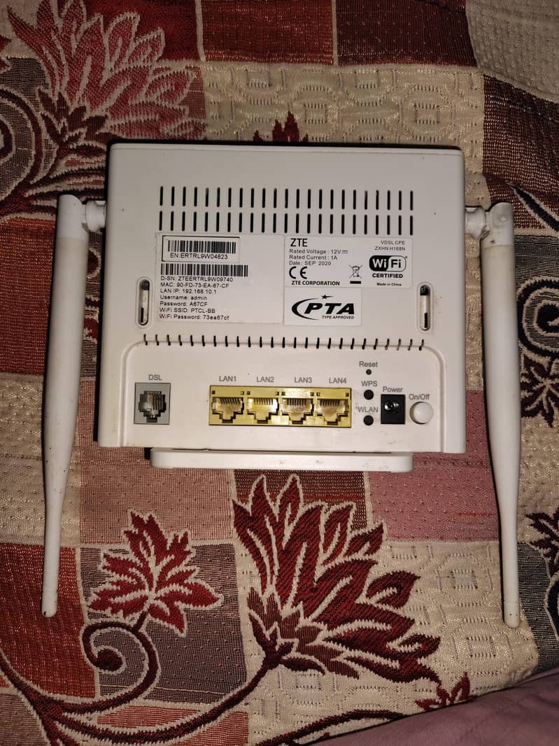 ZTE Ptcl modem Router 1