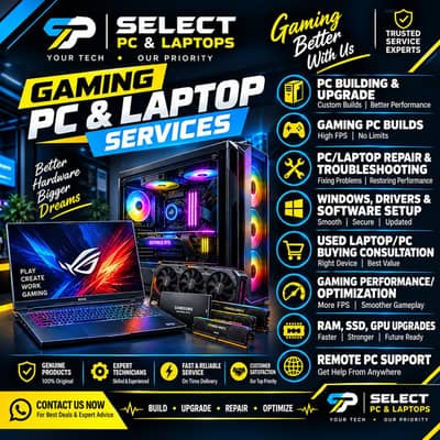 Pc & Laptops services at home and office
