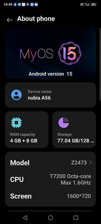 New slightly 1 month used Mobile phone